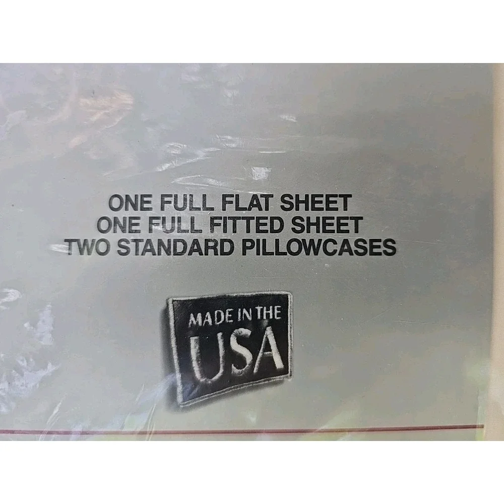 Vintage Tastemaker By Stevens UltraTouch No‎ Iron Luxury  Percale Full Sheet Set